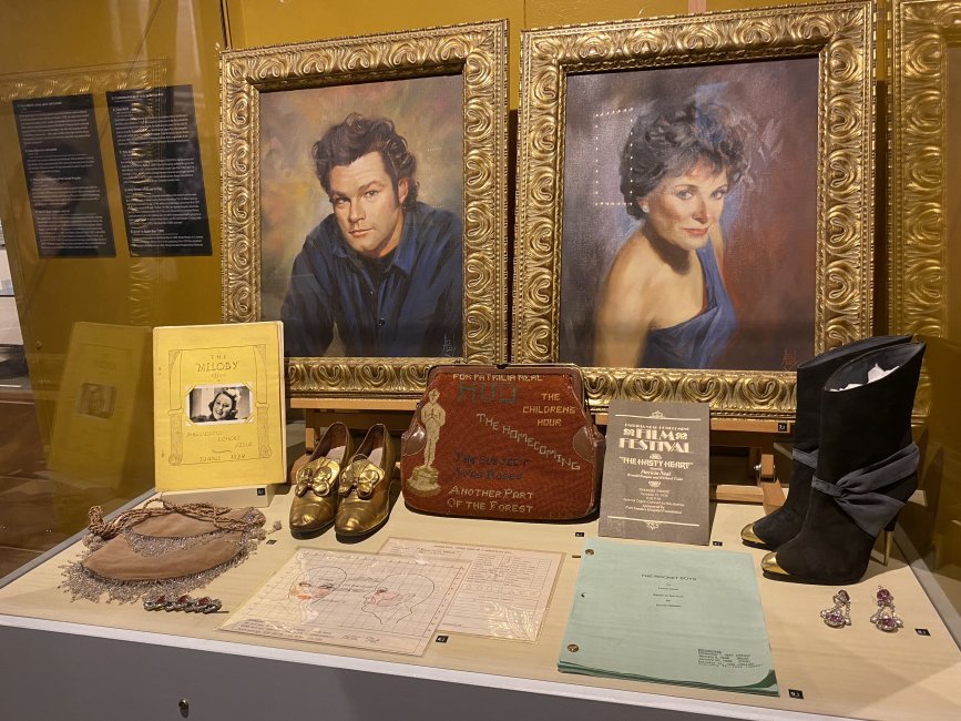 Items belonging to famous East Tennessee actors Grace Moore, Patricia Neal, David Keith, and Dolly Parton.