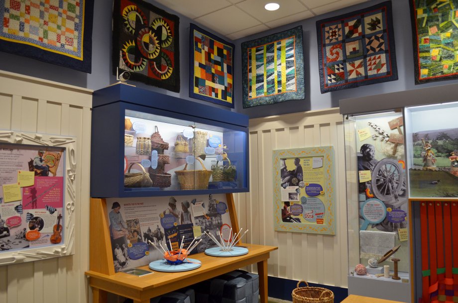 View a display of handmade baskets and try weaving your own.