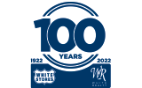 White Stores 100 Years Logo