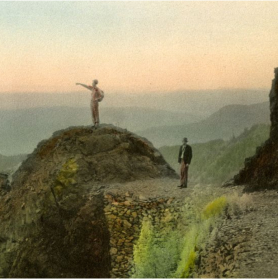 Photograph of two people at Charlie's Bunion by William Britten.